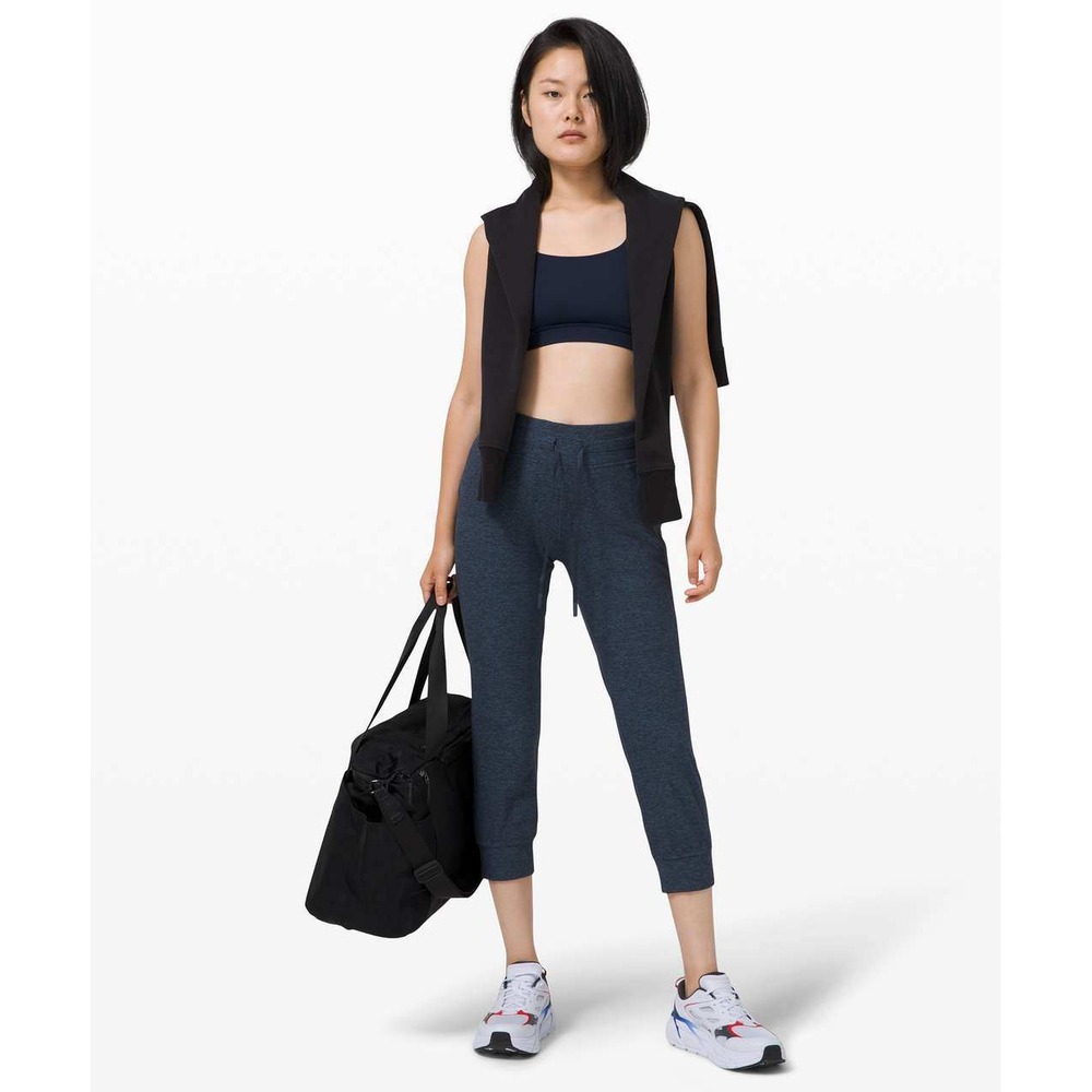 Lululemon Ready to Rulu Jogger Crop Heathered Navy Blue Women 10 Athleisure‎